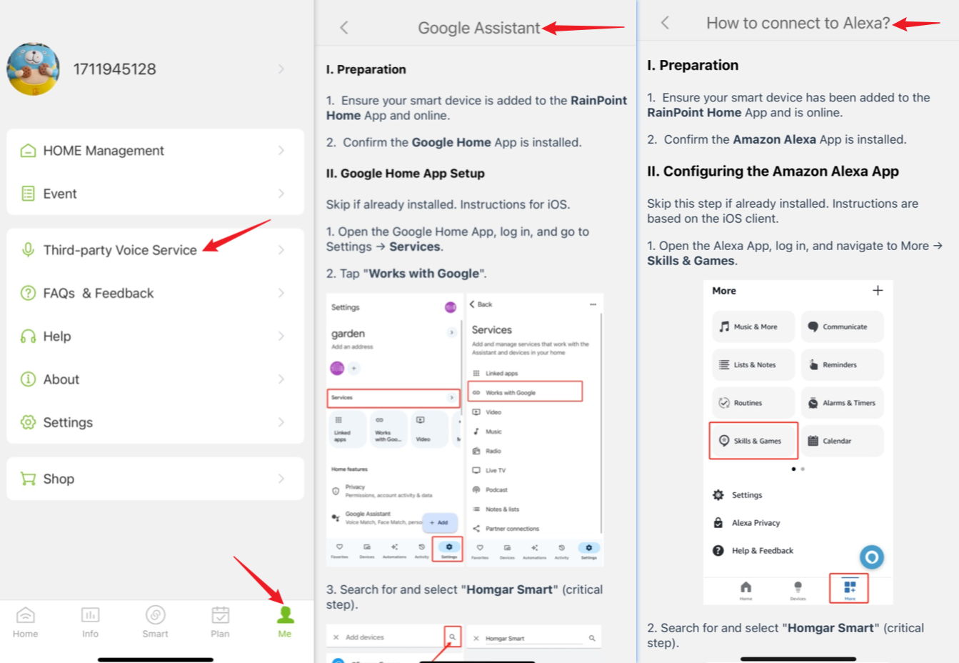 Instructions for changing settings in a messaging app.