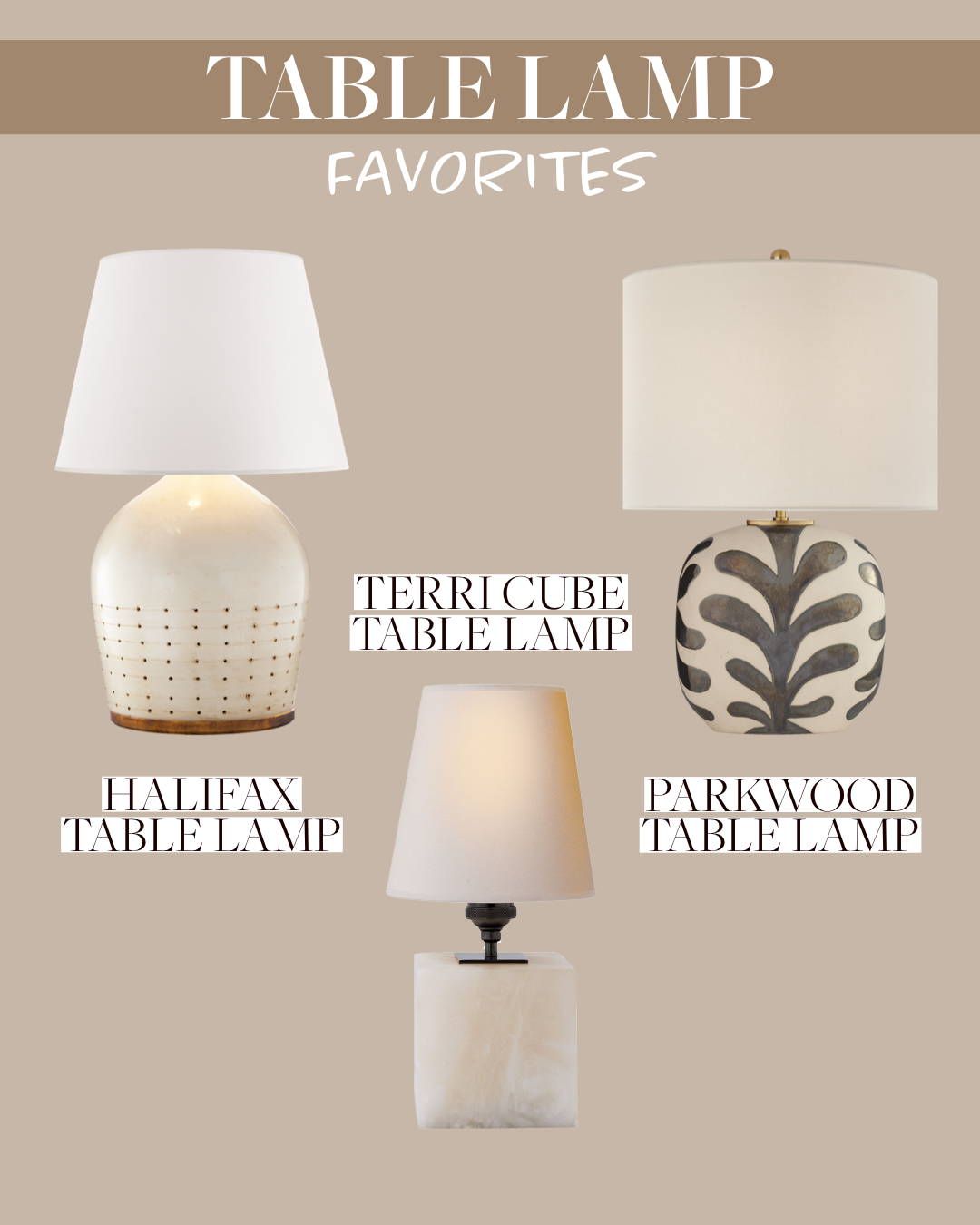 Our Winter Lighting Favorites English, Parkwood Medium Table Lamp