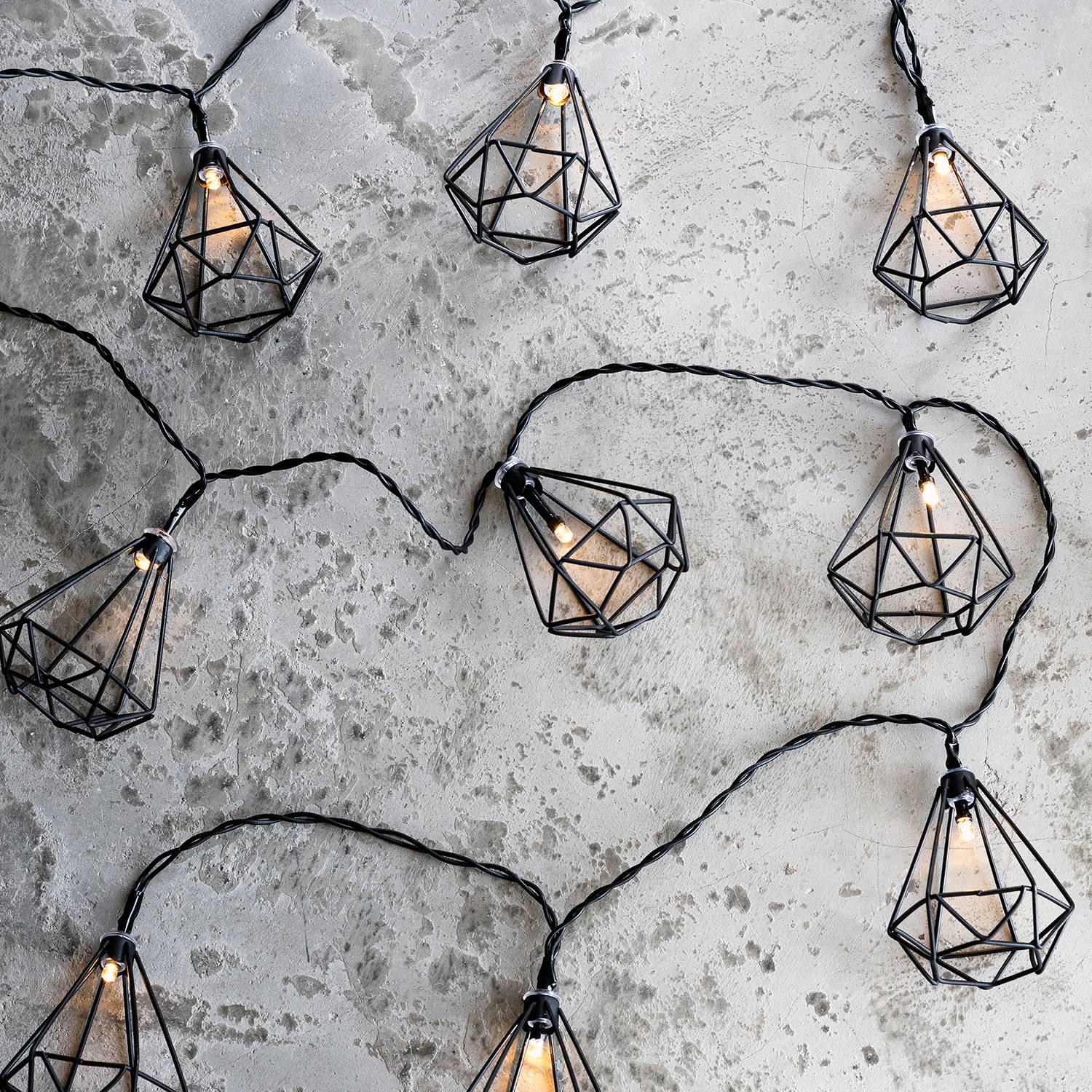Black diamond battery fairy lights illuminated 