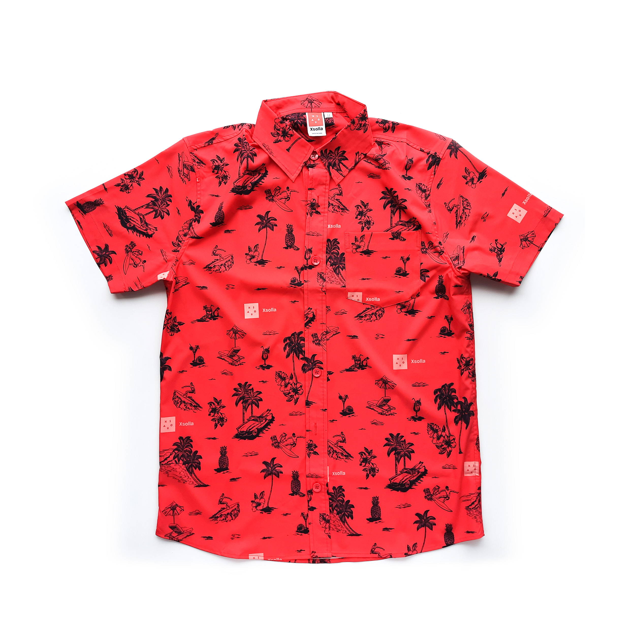 Custom Hawaiian Shirt in Red