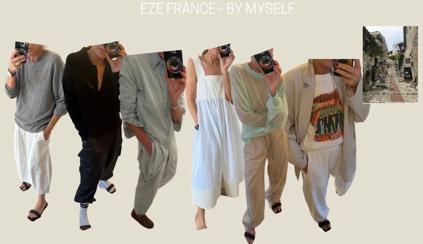 Fashion collage showcasing various outfits and styles on models.