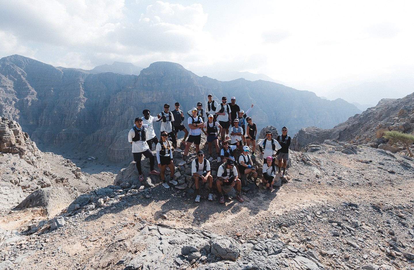 FRAME RUN CLUB at jebal jais for a Trail Run and test session with norda
