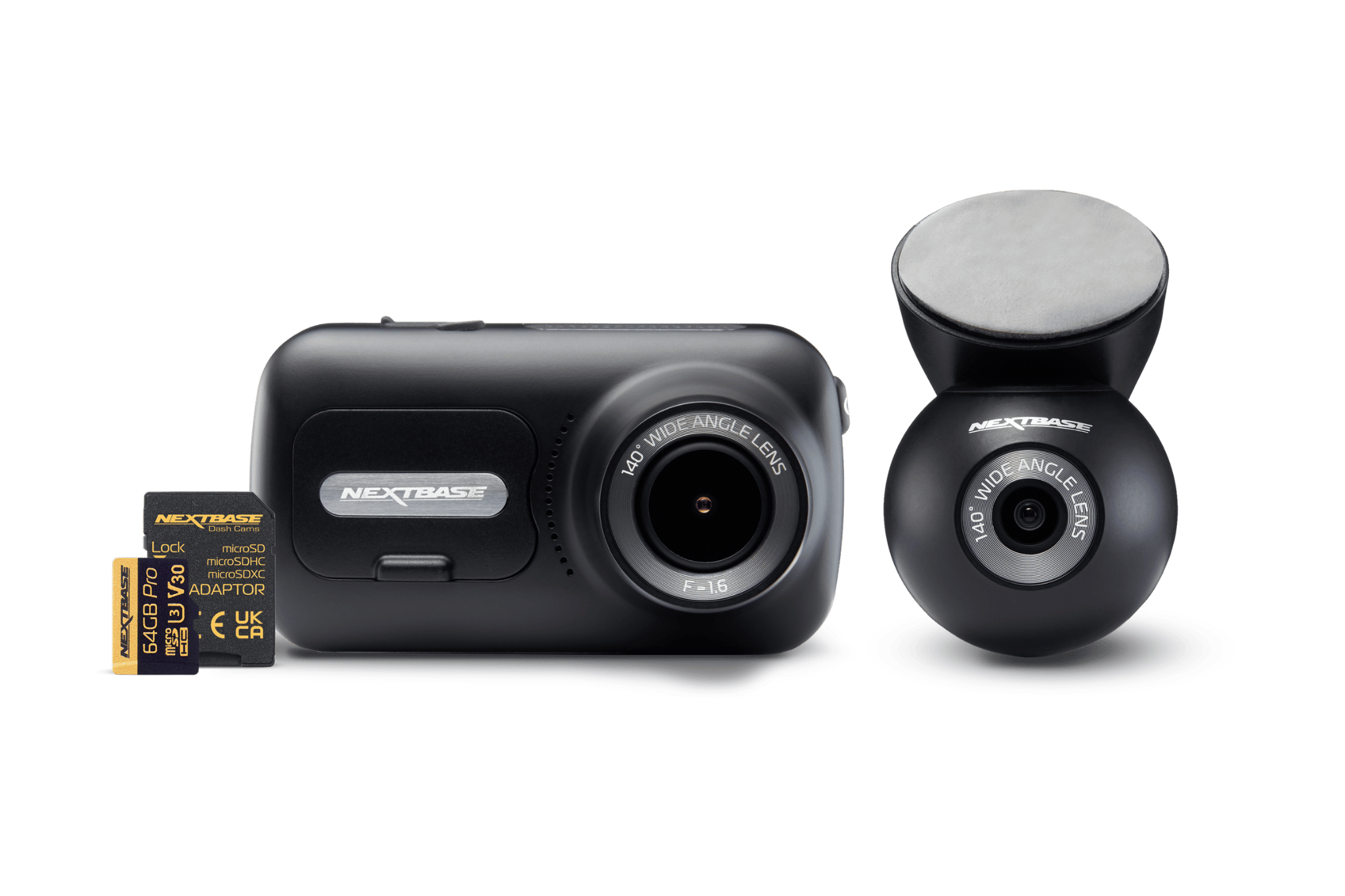 Two compact cameras, one with a lens and another spherical.