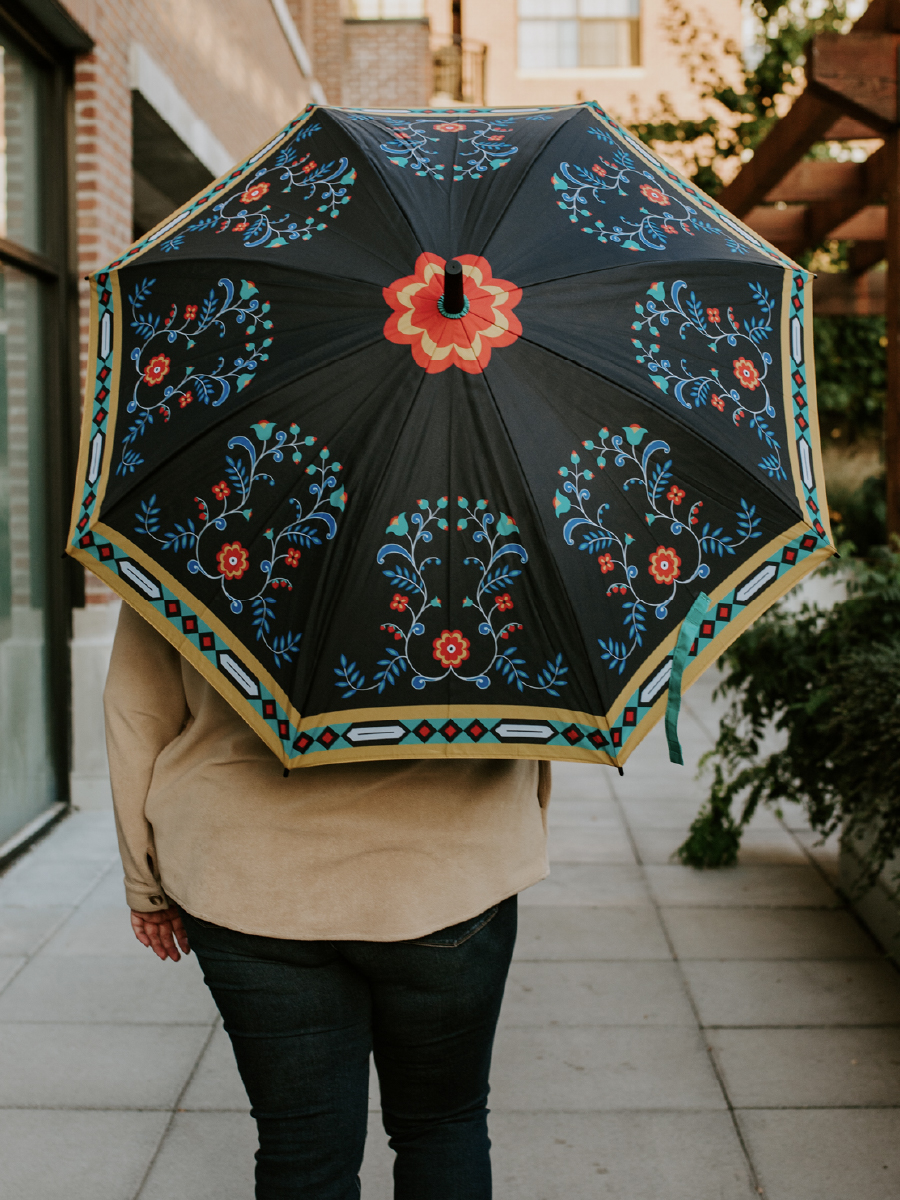 Honouring Our Life Givers Umbrella by Sharifah Marsden, Anishinaabe