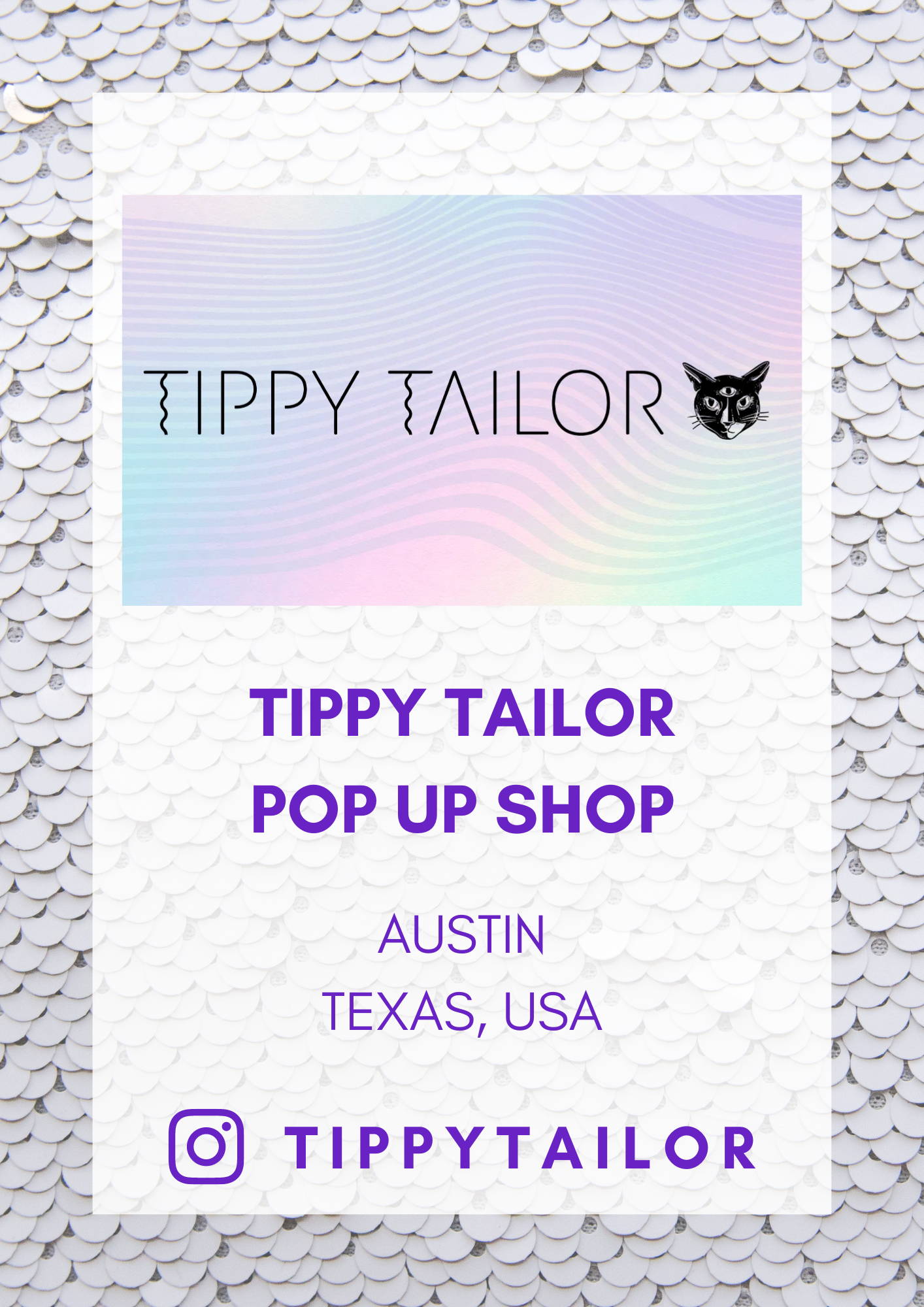TIPPY TAILOR POP UP SHOP AUSTIN TEXAS Sea Dragon Studio Holographic Festival Clothing Retail Partner