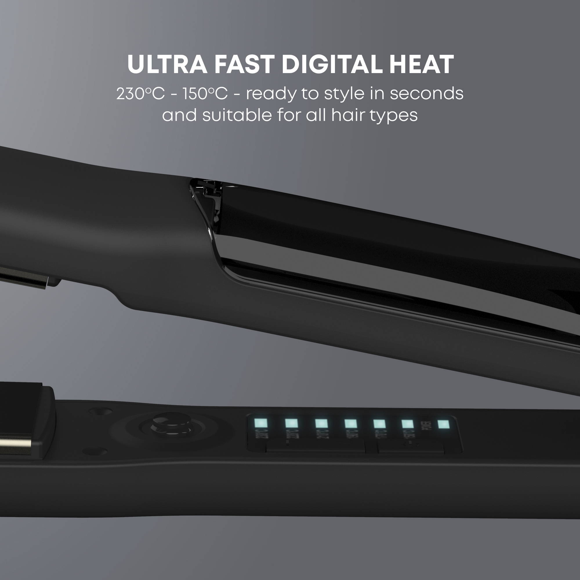 Ultra Fast Digital Heat - Adjustable Temperature Settings