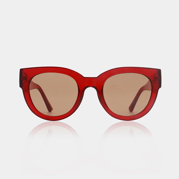 A product image of the A.Kjaerbede Lilly sunglasses in Red Transparent.