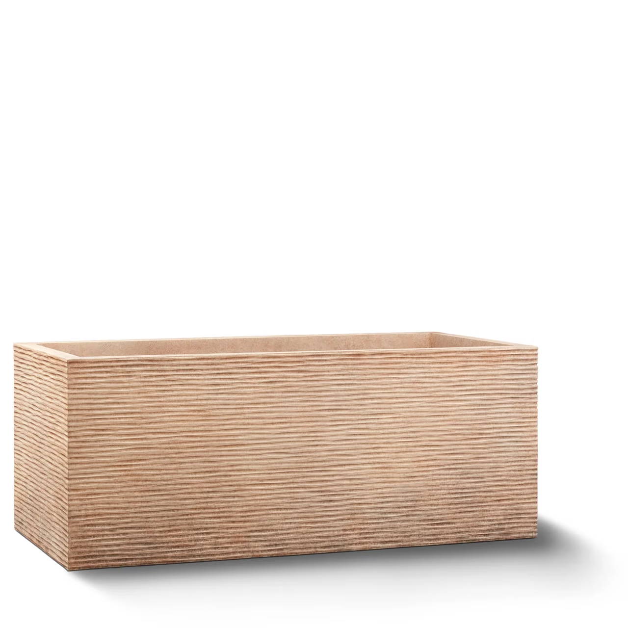 Fiberstone Dune Planter on white background.