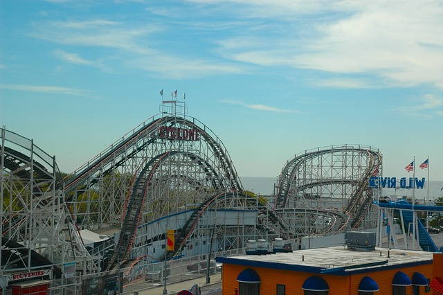 roller coaster, theme park, amusement park