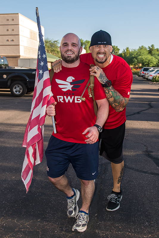 Runners finishing the NightRider Jewelry Patriot Day Run