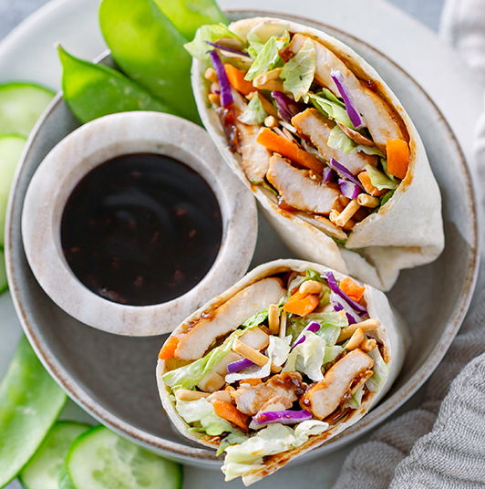 Asian-Inspired Chicken Wraps recipe
