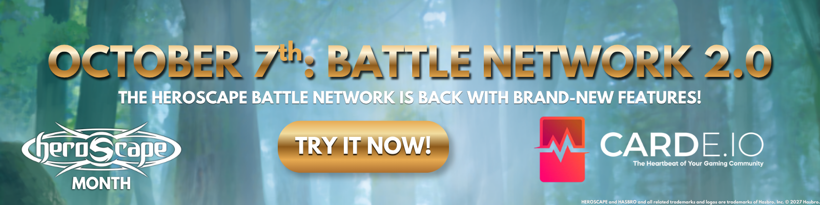 October 7th - Battle Network 2.0 promotional image with event details.