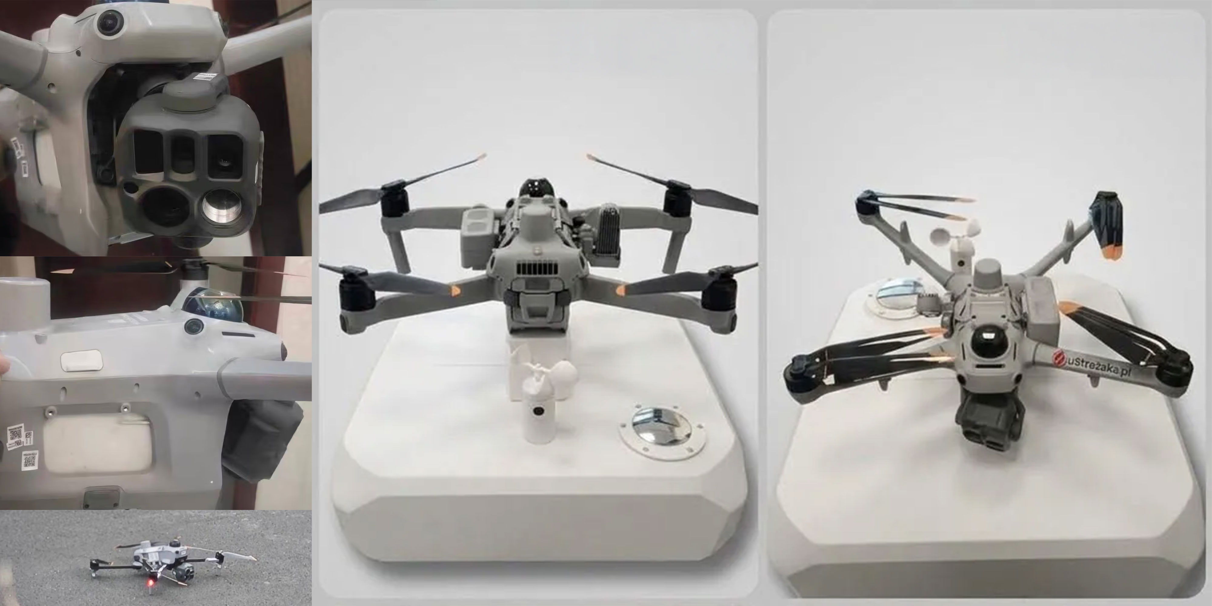 Various views of the rumoured DJI Matrice 5T displayed on a white background.