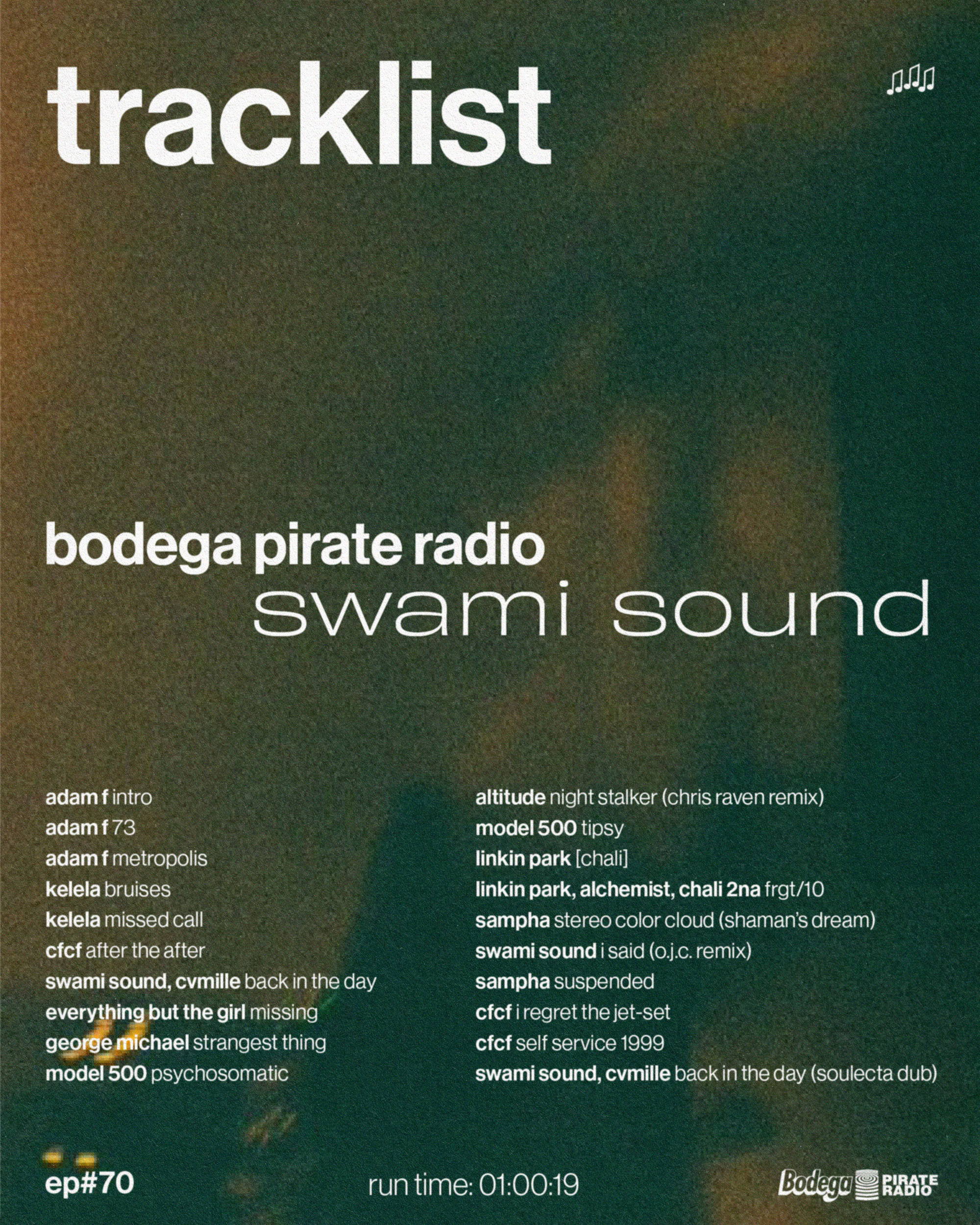Bodega Pirate Radio EP #70 - Swami Sounds
