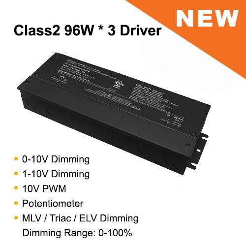 5-in-1 Dimmable LED Driver 288W 24V constant voltage power supply supporting 0-10V, 1-10V, 10V PWM, potentiometer, MLV, TRIAC, and ELV dimming with 0–100% brightness control