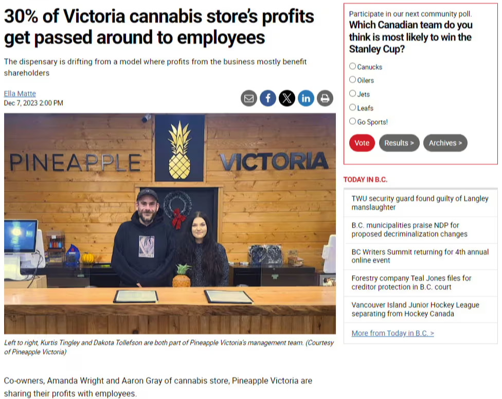 Victoria News Profit Sharing