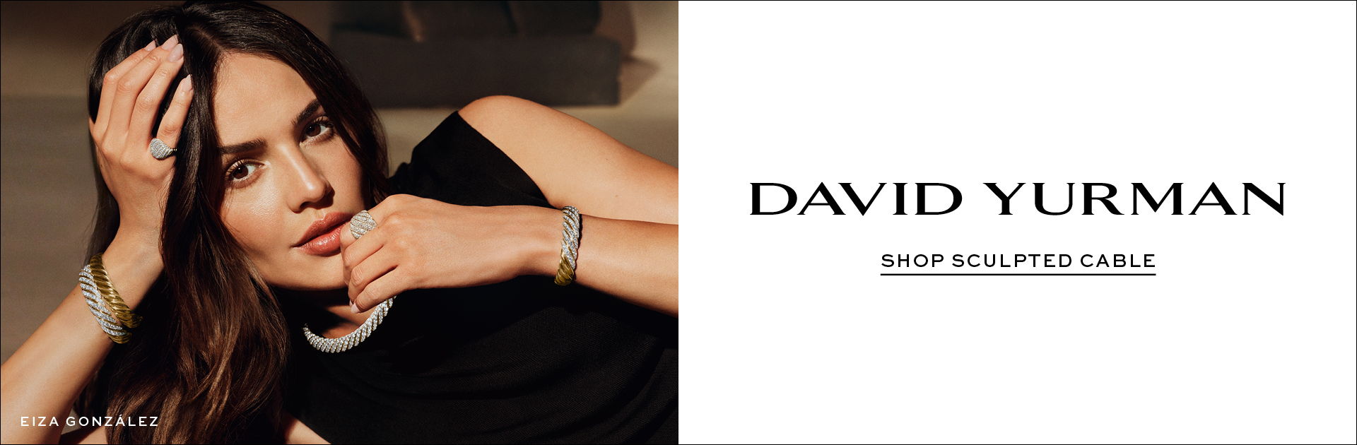 Model showcasing jewelry from David Yurman.