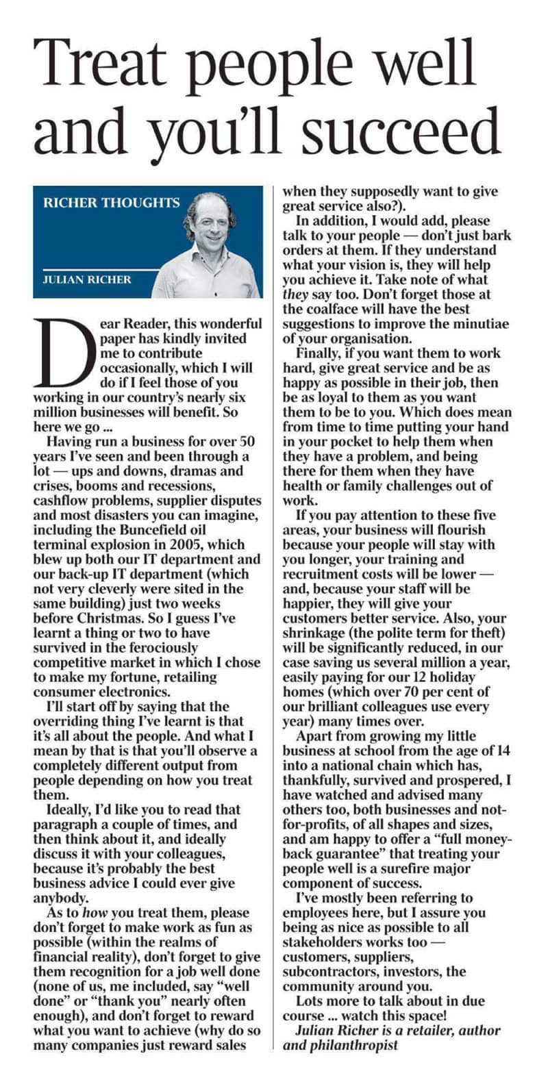 Article titled 