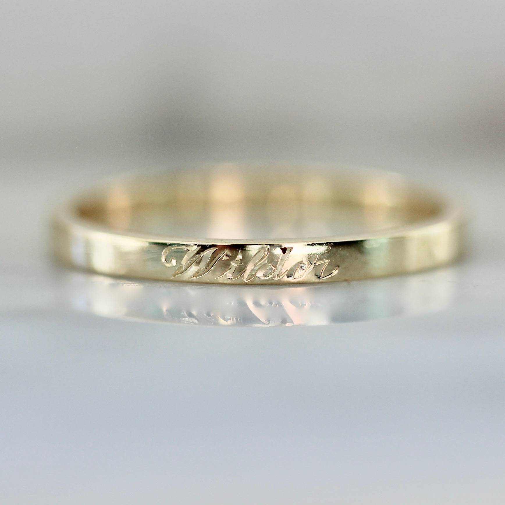 Bae Engraved Customizable Gold Band