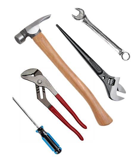Open handle tools