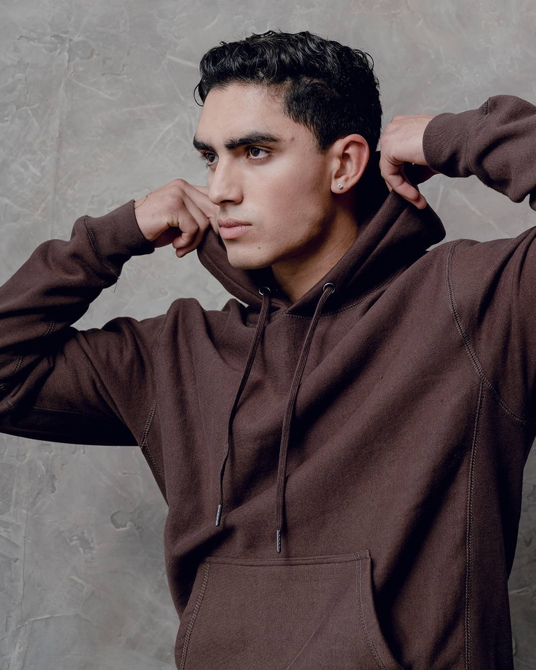 male model in brown maison article apparel 2
