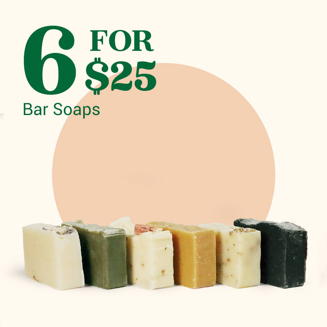 6 full bar soaps for only $25 during Black Friday Sale at herb'neden