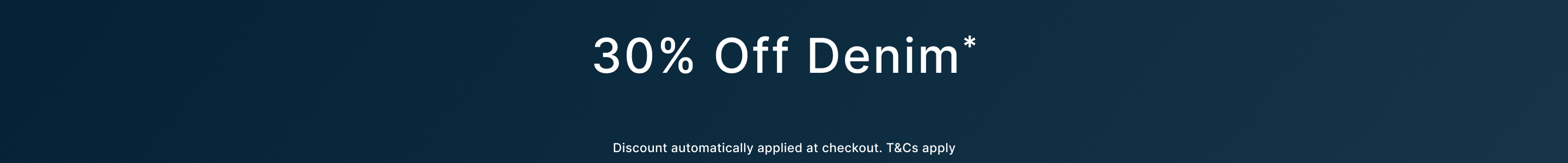 30% Off Denim Promotional Banner