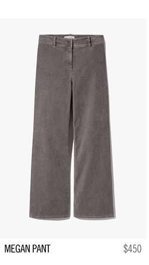 Gray wide-leg pants labeled 