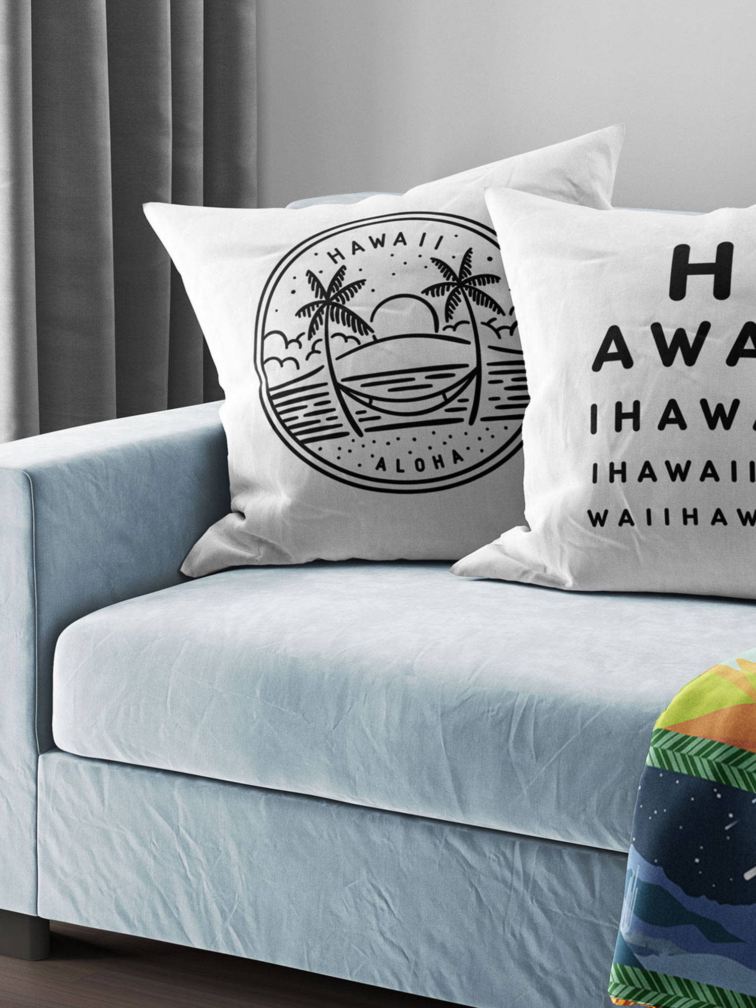 decorative throw pillow cover hawaii state
