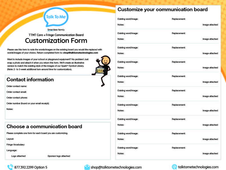 X:\Marketing Materials\Print\Communication Boards\Customization Form