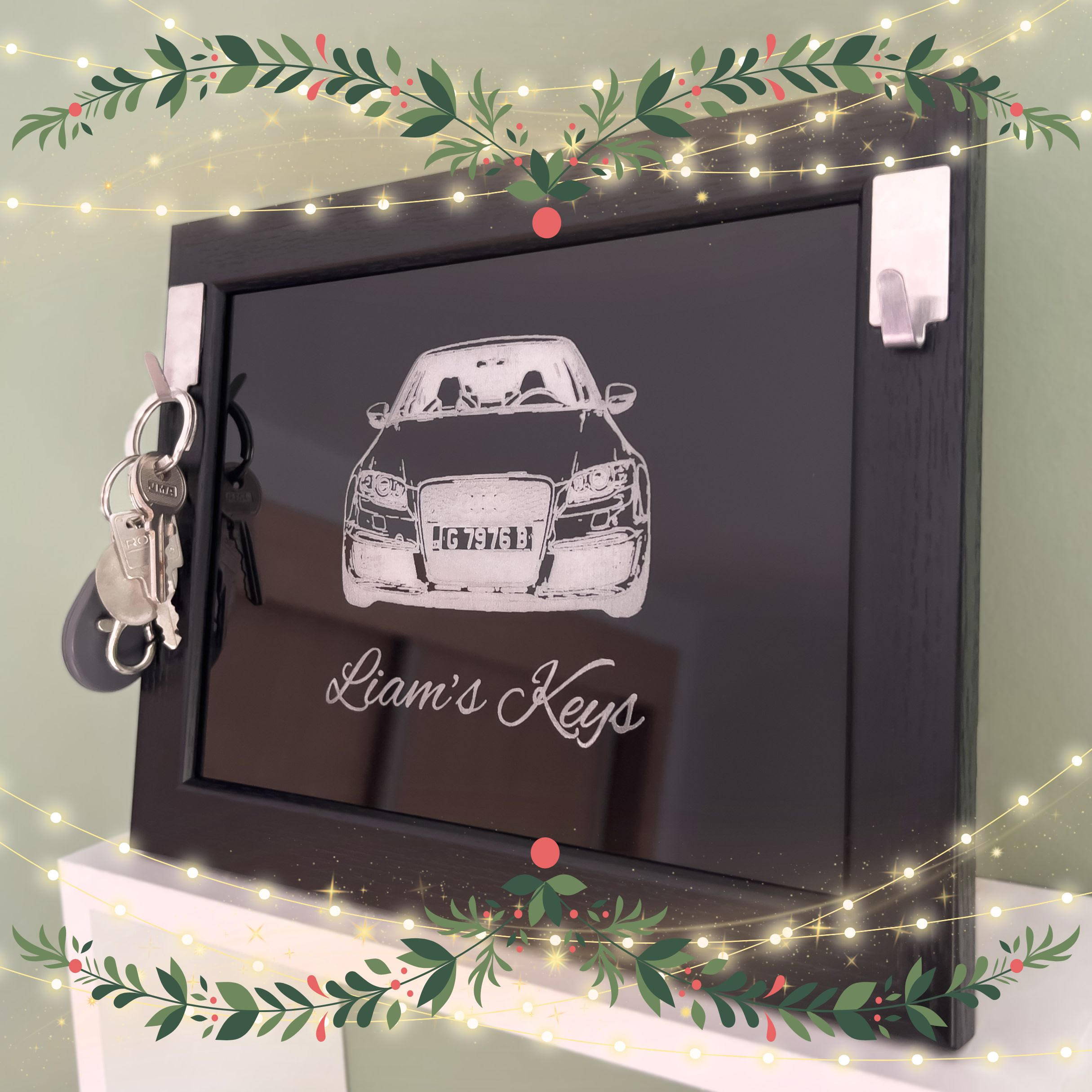 Engraved Glass Frame Christmas Gift