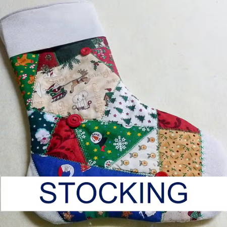 quilted christmas stocking