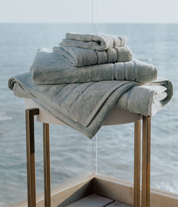 a stack of bamboo towels