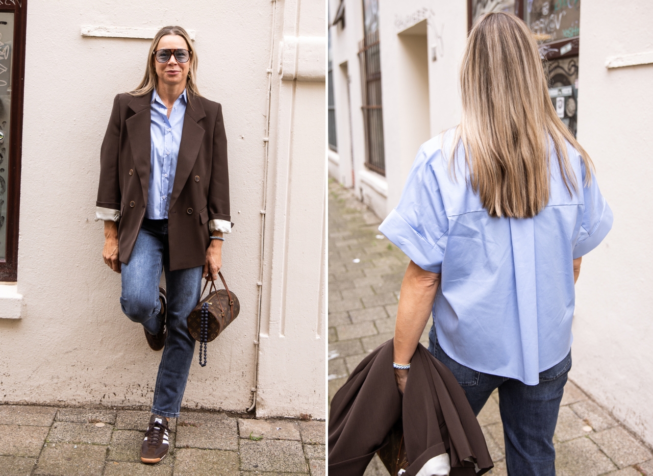Bluse Blancah in Celeste