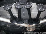 Four horns undercarriage above dual exhaust muffler Wesley's 2008 Toyota RAV4 228H gallery photo 9
