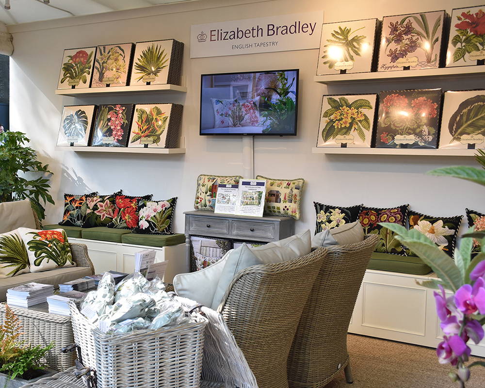 The 2018 Elizabeth Bradley Chelsea Flower Show booth