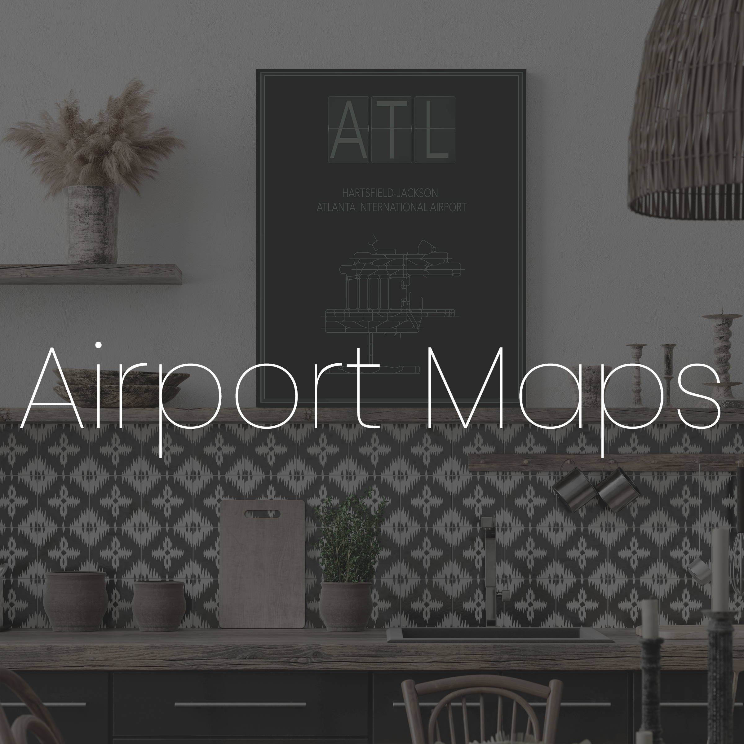 Maps add a trendy travel themed feel to any room!