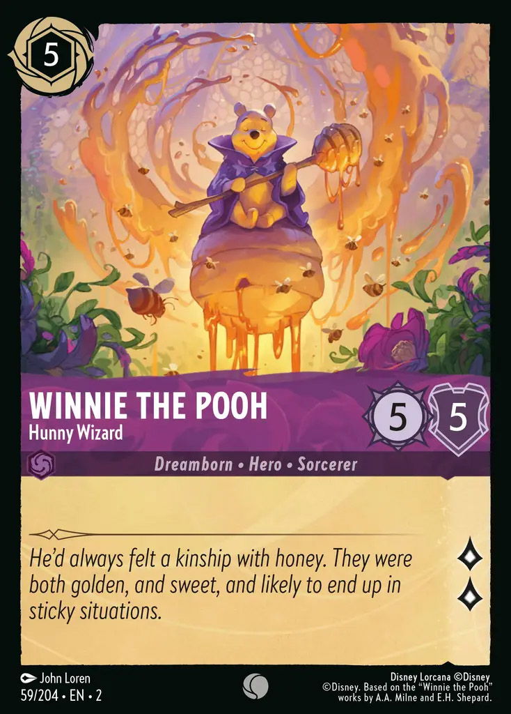 A Dreamborn Lorcana Winnie the Pooh card.