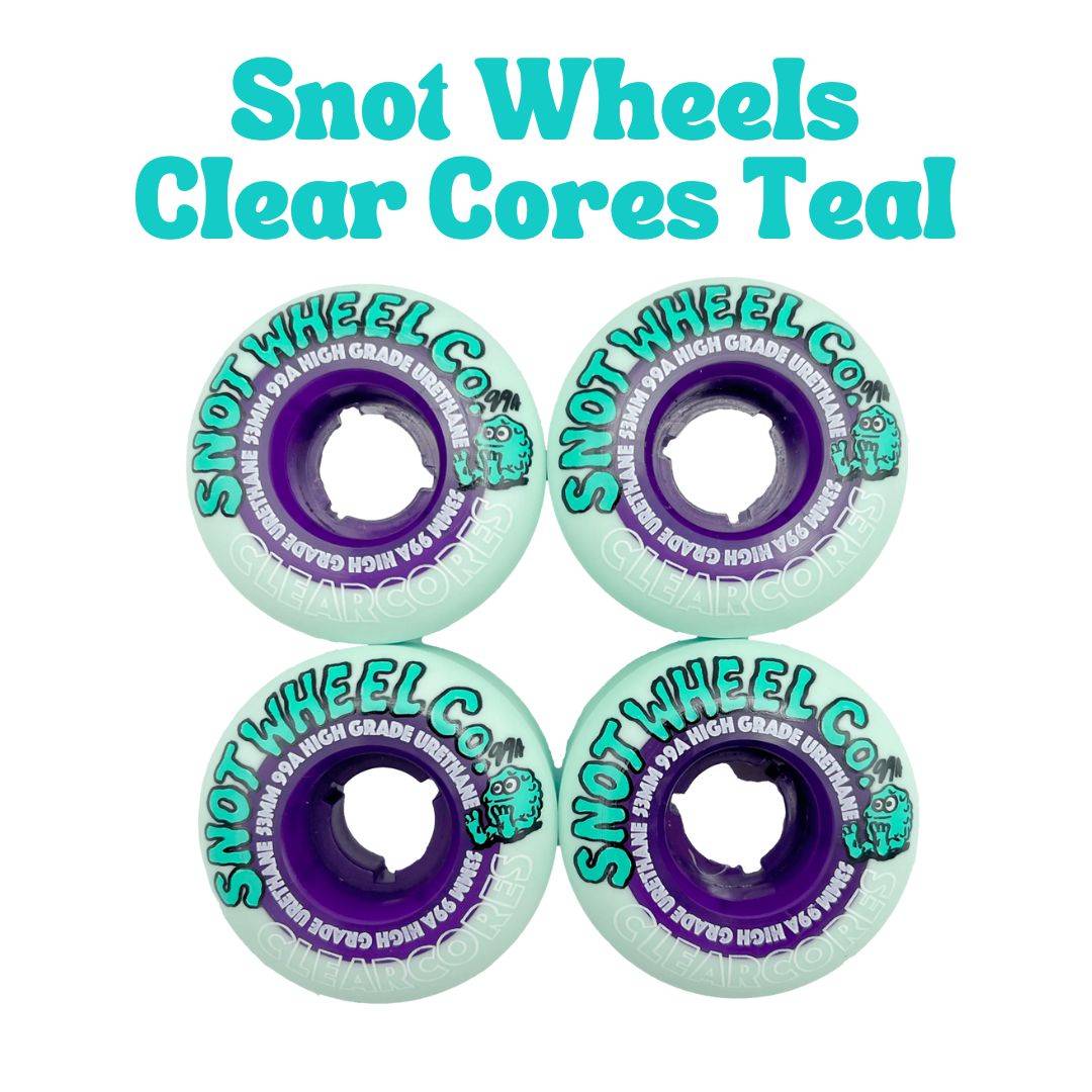snot wheels clear cores teal