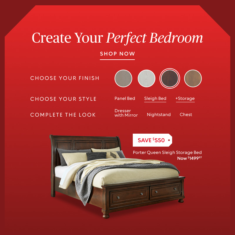Create Your Perfect Bedroom​ with 4 different finishes and multiple options