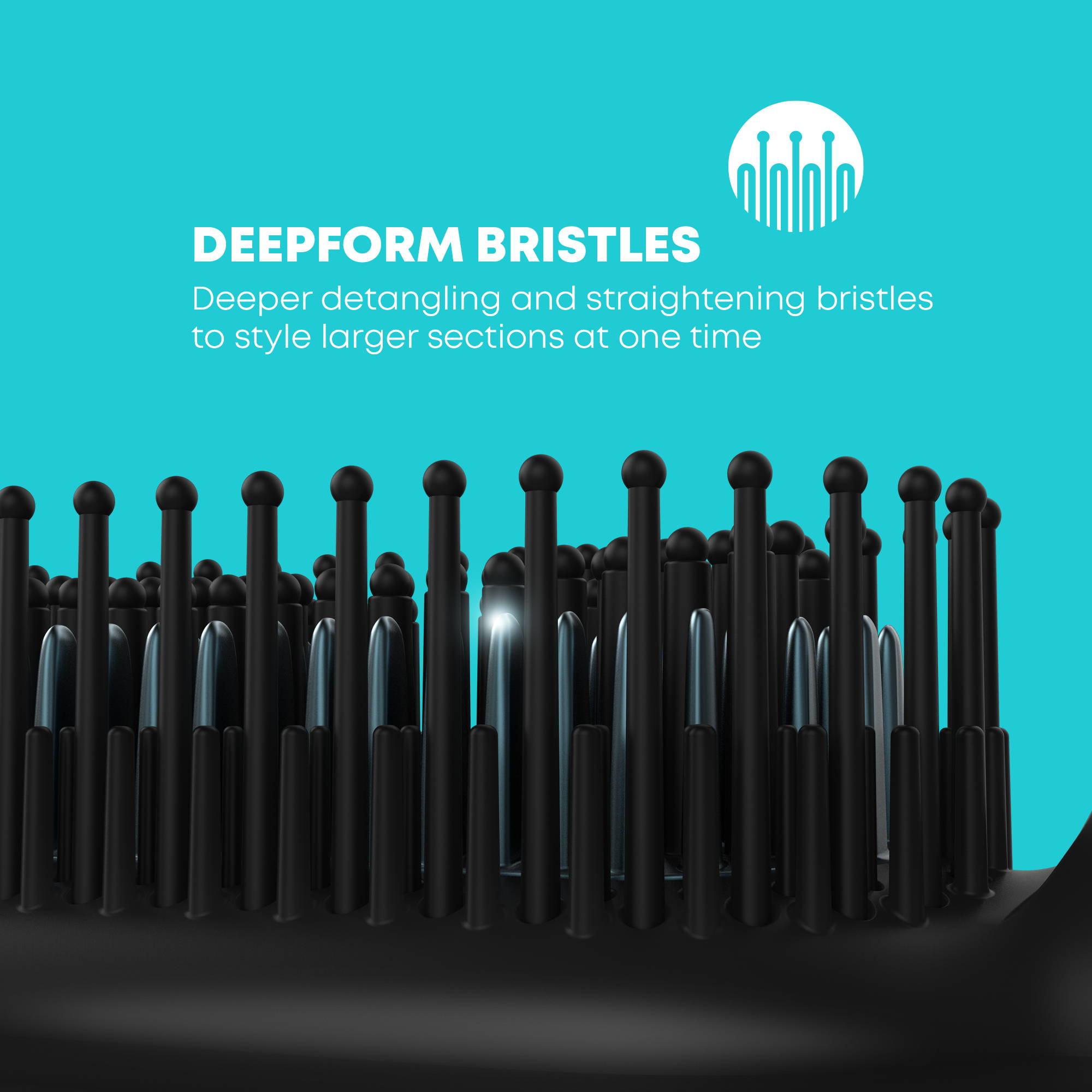 REVAMP Progloss DeepForm Hair Straightening Brush - Black - View #11