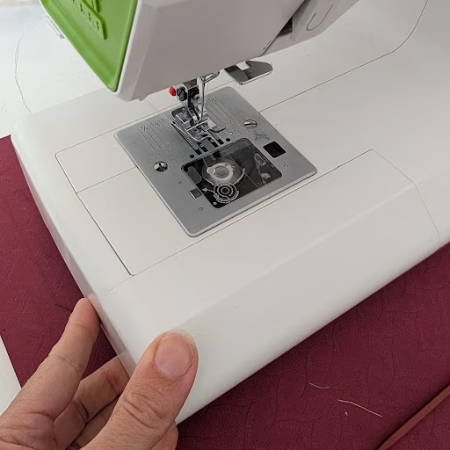 Ready to remove the extension to get a free arm on a Pfaff sewing machine