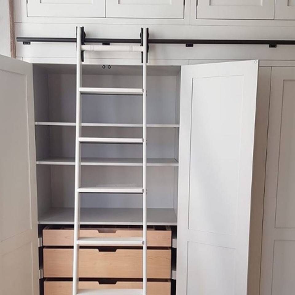 Featured image of post Rolling Kitchen Ladder : Finally an easy and safe solution for reaching products on high shelves.