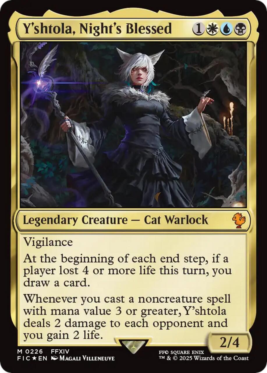 The card Y'shtola, Night's Blessing from the Final Fantast set.