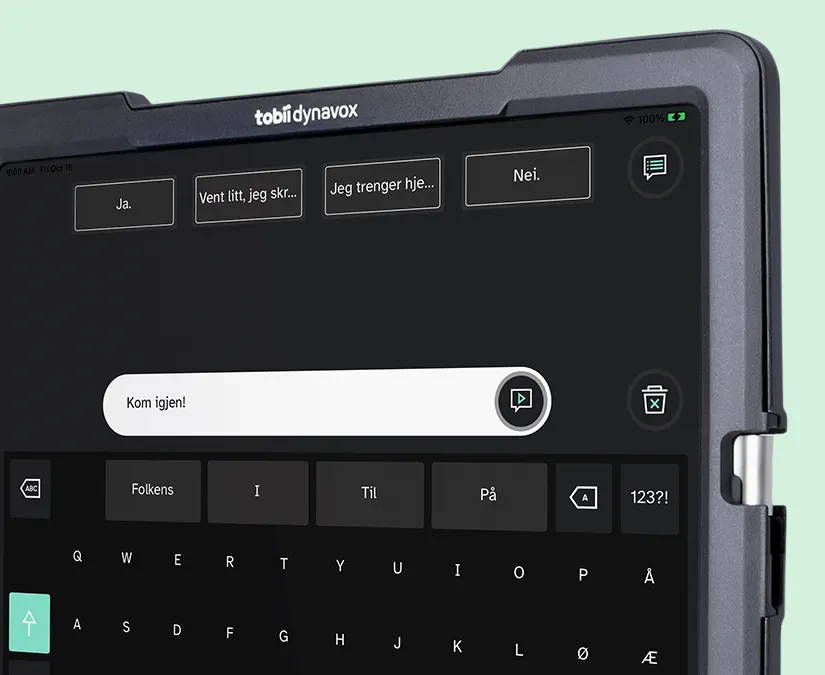 Tobii Dynavox TD Pilot-enhet med TD Talk-appen
