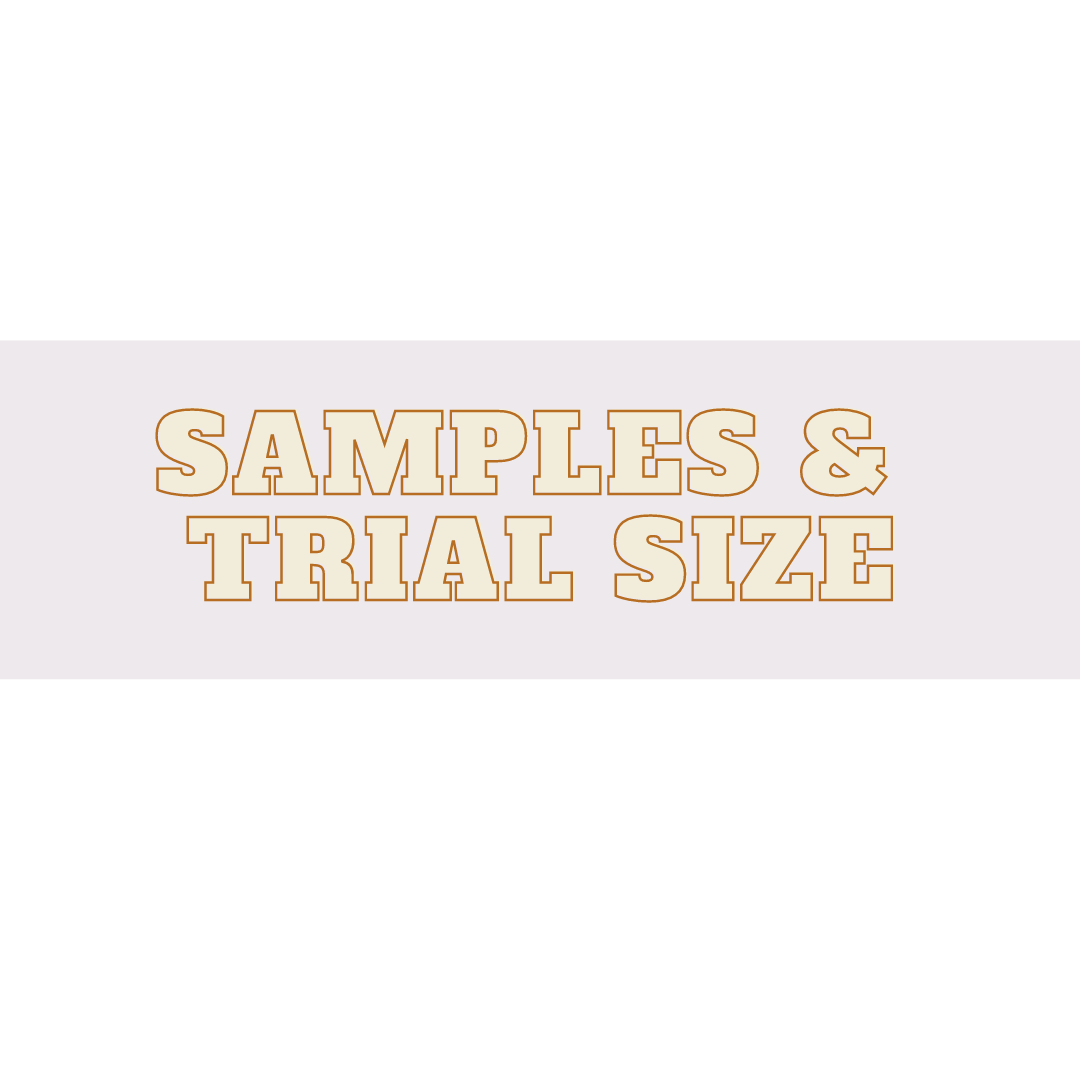 Samples and Trial Size. Image is text that says samples and trial size