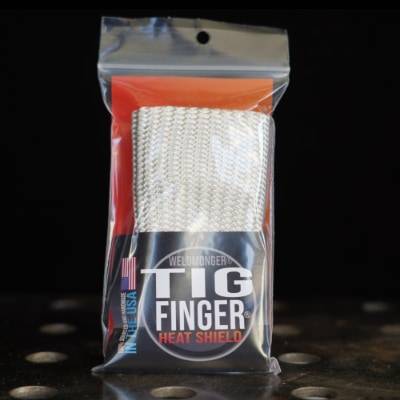Weldmonger's Tig Finger Heat Shield in Packaging
