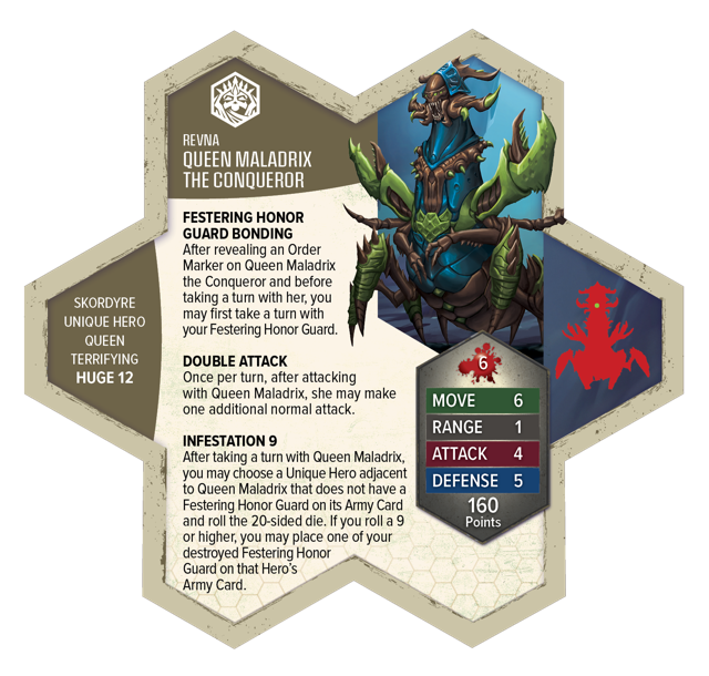 Queen Maladrix The Conqueror army card