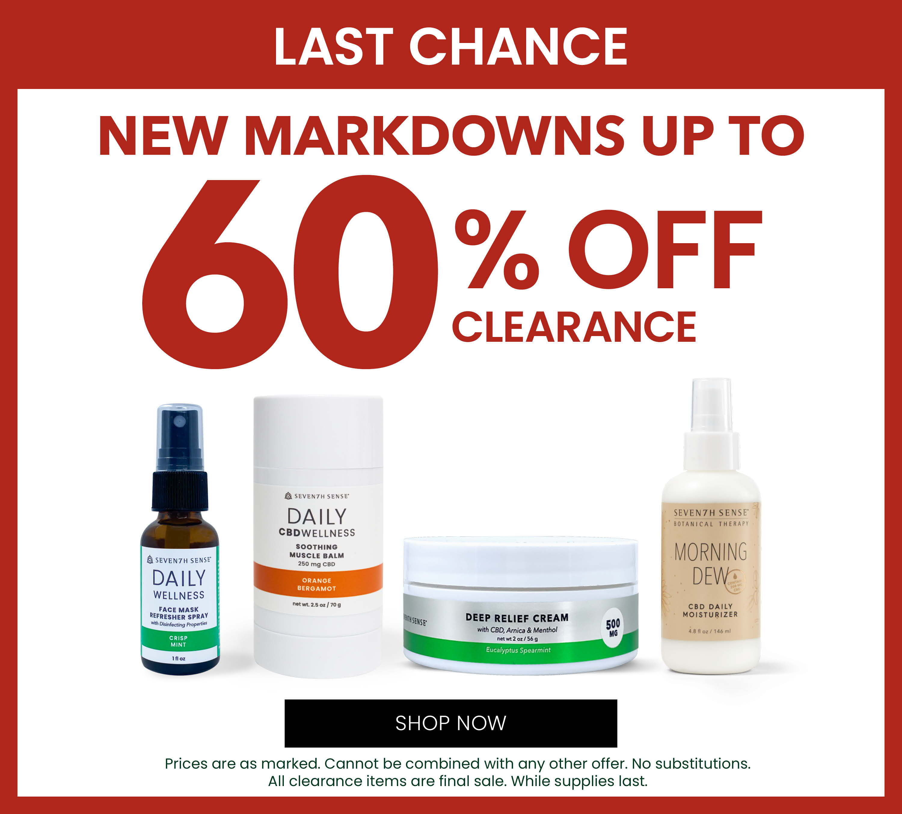 New markdowns up to 60% off clearance.