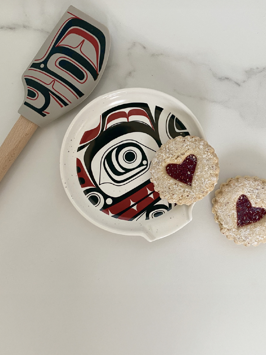 Matriarch Bear Spoon Rest by Morgan Asoyuf, Ts'msyen (Tsimshian)